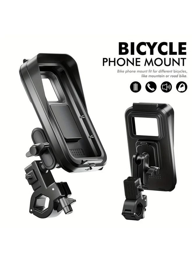 Motorcycle Bicycle Phone Mount Waterproof Anti Fog Single Tube Holder - Image 1